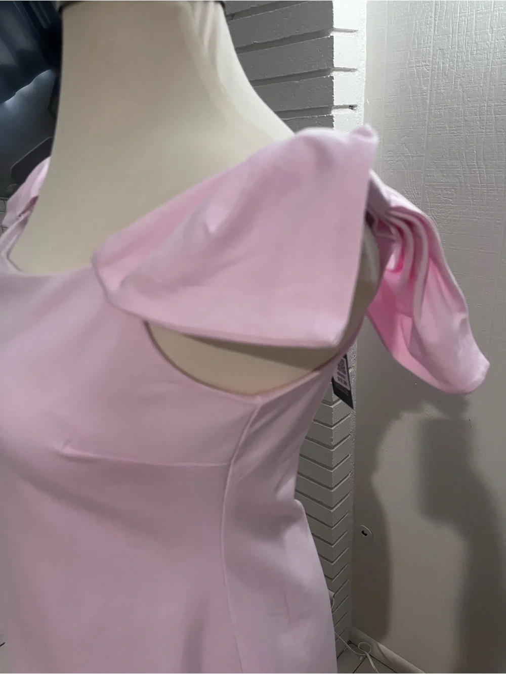 wild fable Light Pink Bow-Shoulder Mini Dress